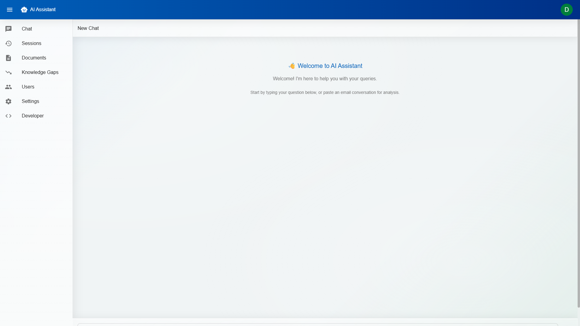 DorrianAI chat interface showing a grounded AI response with supporting sources