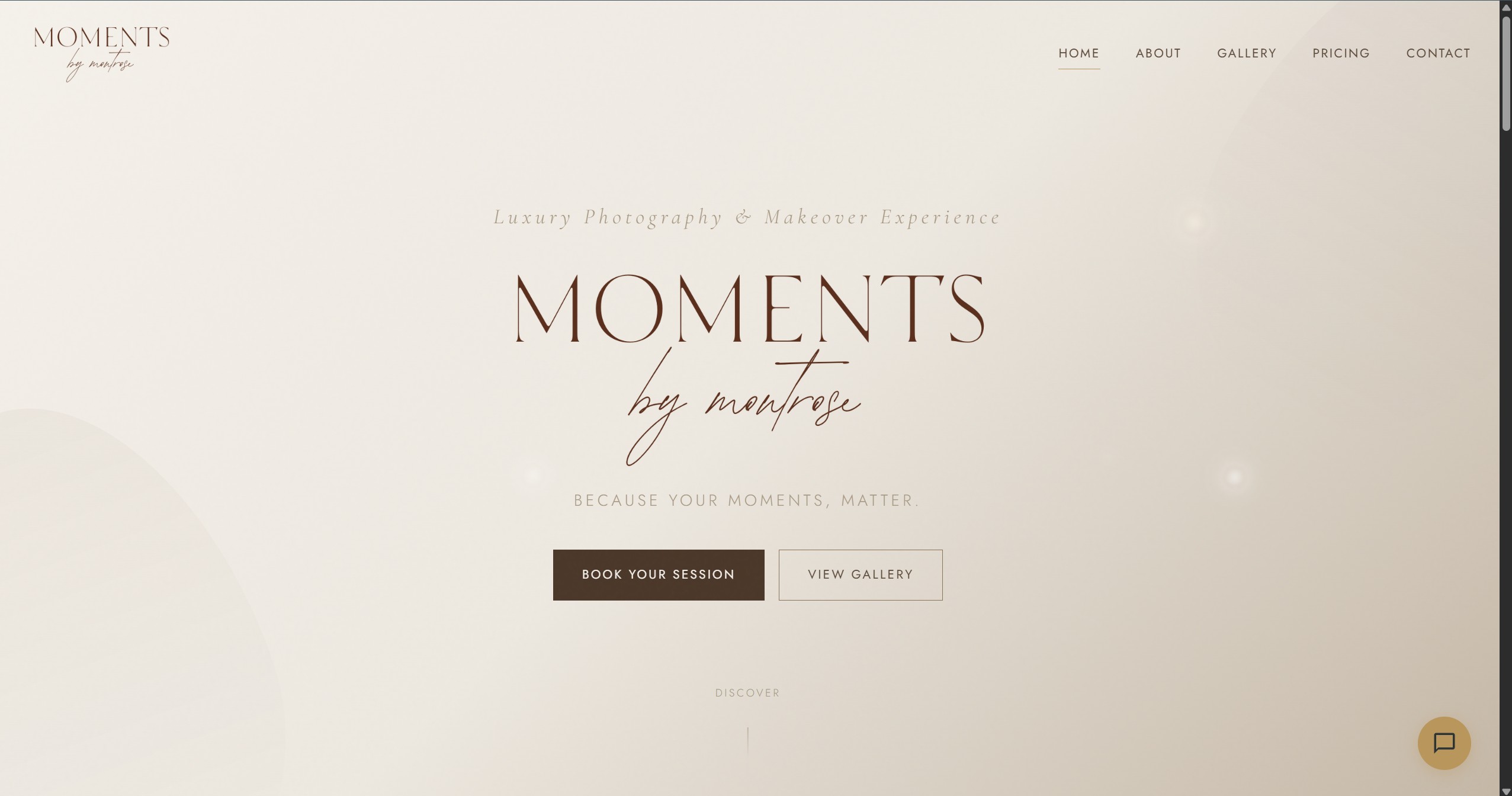 Moments by Montrose homepage